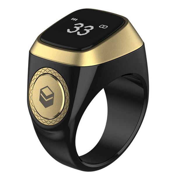 Elegant Digital Zikr Ring with Tasbeeh Counter for Daily Prayers